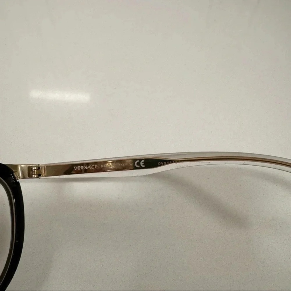 Versace Black and Gold Round Women's Glasses - Picture 3 of 6